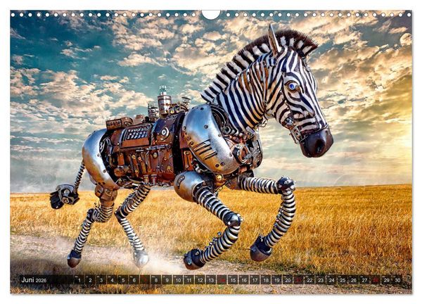 Produktbild: Die Roboter-Tierwelt (Wandkalender 2026 DIN A3 quer), CALVENDO Monatskalender