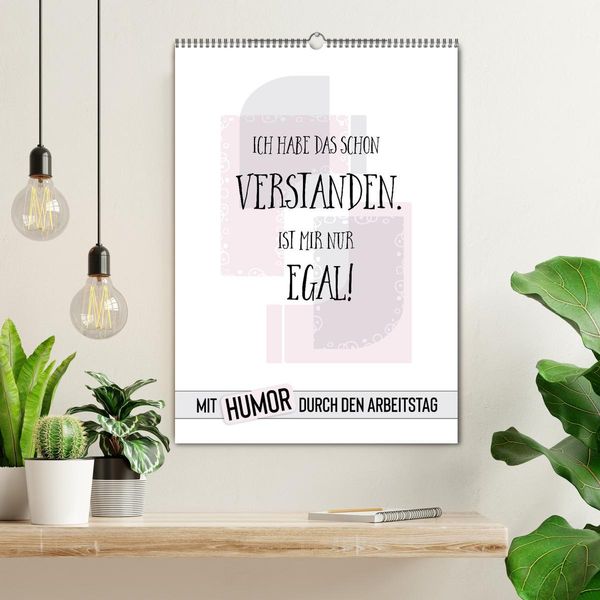 Produktbild: Mit Humor durch den Arbeitstag (Wandkalender 2026 DIN A2 hoch), CALVENDO Monatskalender