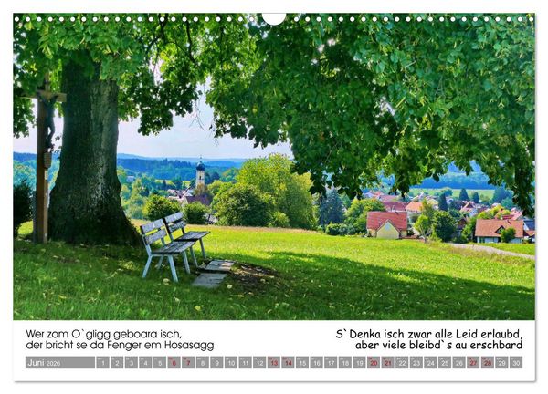 Produktbild: 03 Schw&auml;bische Sprichw&ouml;rter - D&ouml;s au no! (Wandkalender 2026 DIN A3 quer), CALVENDO Monatskalender