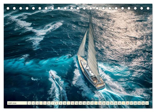 Produktbild: Segeln - sch&ouml;ne Momente (Tischkalender 2026 DIN A5 quer), CALVENDO Monatskalender