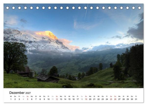 Produktbild: Berner Oberland (Tischkalender 2027 DIN A5 quer), CALVENDO Monatskalender