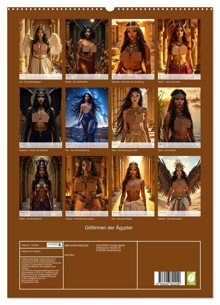 Produktbild: G&ouml;ttinnen der &Auml;gypter (hochwertiger Premium Wandkalender 2027 DIN A2 hoch), Kunstdruck in Hochglanz