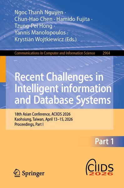 Produktbild: Recent Challenges in Intelligent information and Database Systems