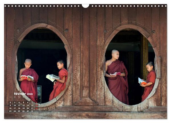 Produktbild: BIRMANIE MYANMAR (Calendrier mural 2026 DIN A3 vertical), CALVENDO calendrier mensuel