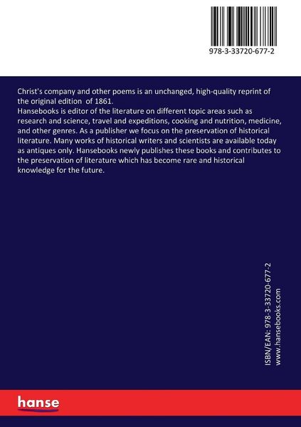 Produktbild: Christ's company and other poems