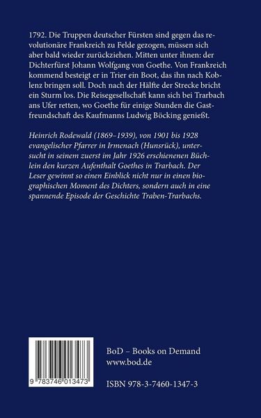 Produktbild: Goethe in Trarbach und sein Besuch bei Ludwig B&ouml;cking