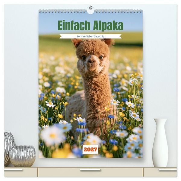 Produktbild: Einfach Alpaka (hochwertiger Premium Wandkalender 2027 DIN A2 hoch), Kunstdruck in Hochglanz