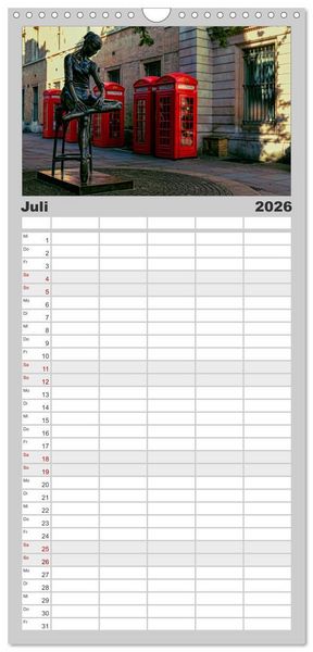 Produktbild: Familienplaner 2026 - Weltmetropole London mit 5 Spalten (Wandkalender, 21 x 45 cm) CALVENDO