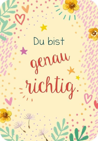 Produktbild: Du bist genau richtig! &ndash; 50 Karten f&uuml;r dich (PS: Du bist die Beste!)