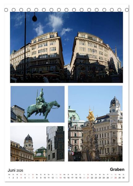Produktbild: Gr&uuml;sse aus Wien (Tischkalender 2026 DIN A5 hoch), CALVENDO Monatskalender