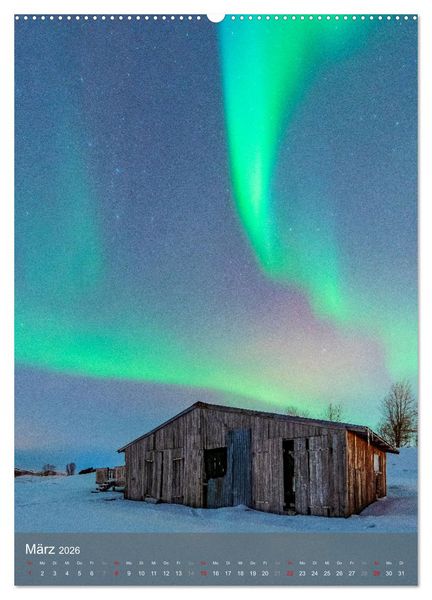 Produktbild: Aurora - Polarlicht des Nordens (hochwertiger Premium Wandkalender 2026 DIN A2 hoch), Kunstdruck in Hochglanz
