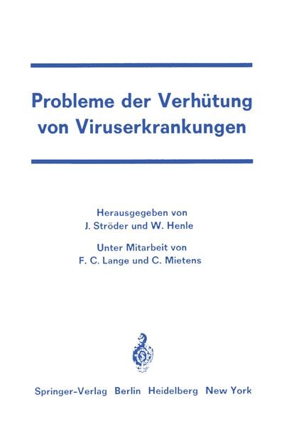 Produktbild: Probleme der Verh&uuml;tung von Viruserkrankungen