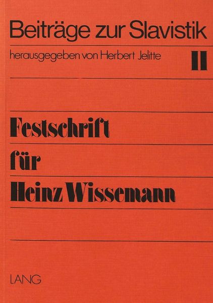 Produktbild: Festschrift f&uuml;r Heinz Wissemann