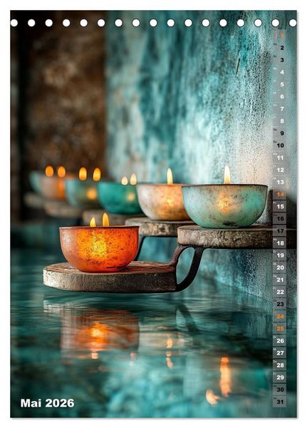 Produktbild: Kerzenwelt (Tischkalender 2026 DIN A5 hoch), CALVENDO Monatskalender