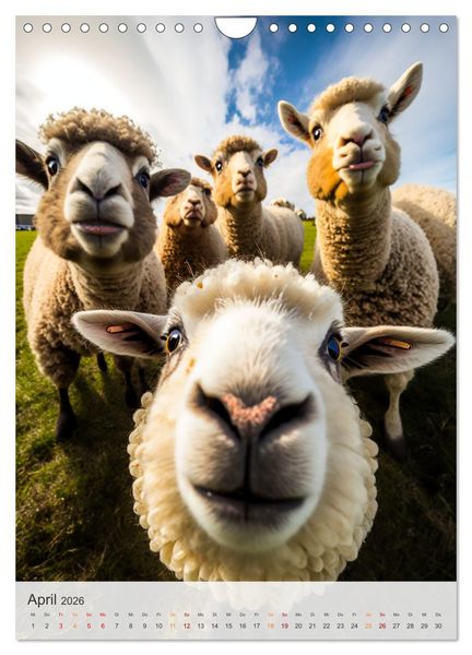 Produktbild: Lustige Tier-Selfies (Wandkalender 2026 DIN A4 hoch), CALVENDO Monatskalender