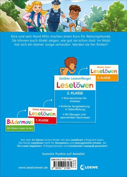 Produktbild: Lesel&ouml;wen 2. Klasse - Rettungshunde im Einsatz