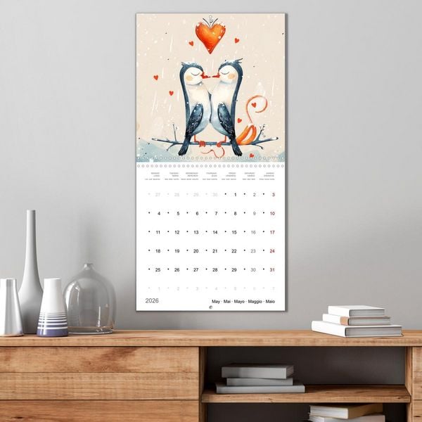 Produktbild: Through the year with love (Wall Calendar 2026 12 &times; 12 Inch) CALVENDO 12 Month Wall Calendar