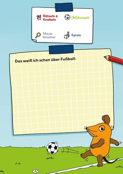Produktbild: Frag doch mal ... die Maus: Der Fu&szlig;ball-R&auml;tselblock mit der Maus