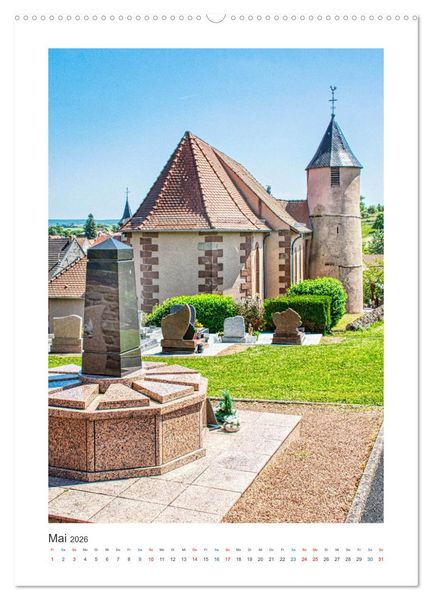 Produktbild: Rundturmkirchen - Architektonische Besonderheiten in Frankreich (Wandkalender 2026 DIN A2 hoch), CALVENDO Monatskalender