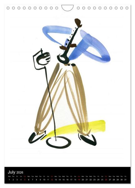Produktbild: JAZZ swinging New Orleans (Wall Calendar 2026 DIN A4 portrait), CALVENDO 12 Month Wall Calendar