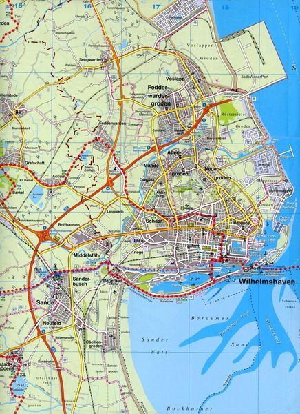 Produktbild: Friesland & Wittmund Kreiskarte, KVplan, Radkarte/Freizeitkarte/Routenkarte zur Tour-de-Fries, 1:60.00