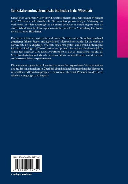 Produktbild: Statistische und mathematische Methoden in der Wirtschaft