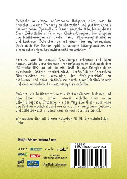Produktbild: Trennungsdoof ist der ultimative Ratgeber f&uuml;r Frauen und M&auml;nner, die eine Trennung durchleben oder vor dieser Entscheidung stehen &ndash; mit Soforthilfe, Abgrenzungsstrategien und To-Do-Listen