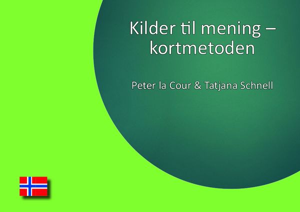 Produktbild: Kilder til mening &ndash; kortmetoden