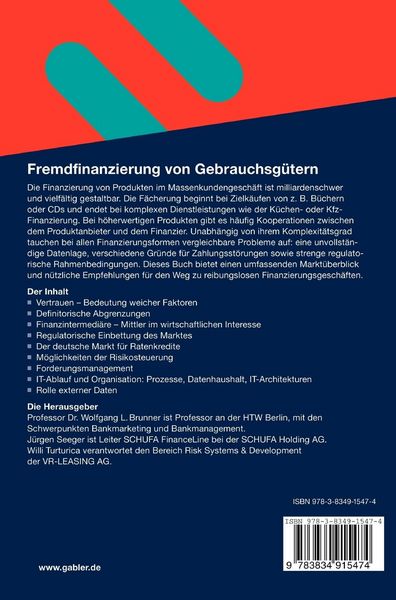 Produktbild: Fremdfinanzierung von Gebrauchsg&uuml;tern