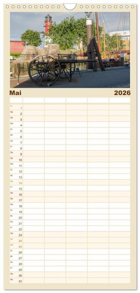 Produktbild: Familienplaner 2026 - B&uuml;sumer Impressionen mit 5 Spalten (Wandkalender, 21 x 45 cm) CALVENDO