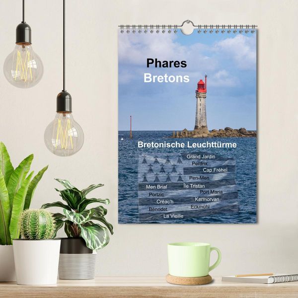 Produktbild: Phares Bretons Bretonische Leuchtt&uuml;rme (Wandkalender 2026 DIN A4 hoch), CALVENDO Monatskalender