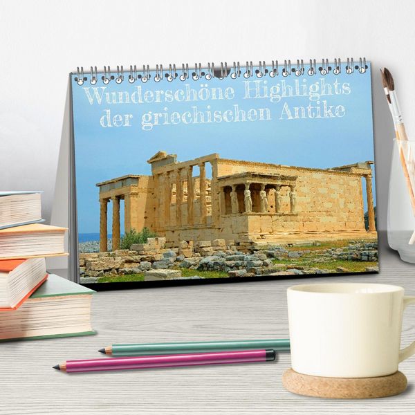 Produktbild: Wundersch&ouml;ne Highlights der griechischen Antike (Tischkalender 2026 DIN A5 quer), CALVENDO Monatskalender