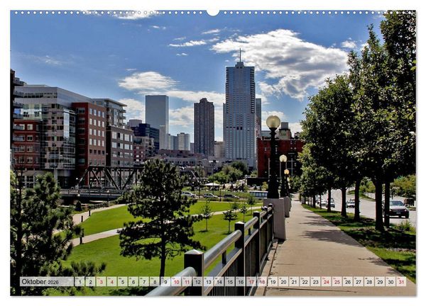 Produktbild: Denver Stadtansichten (Wandkalender 2026 DIN A2 quer), CALVENDO Monatskalender