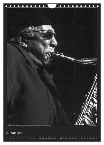 Produktbild: Jazz Moments (Wandkalender 2026 DIN A4 hoch), CALVENDO Monatskalender