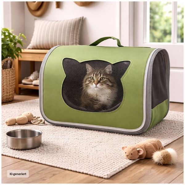 Produktbild: HTI-Living Katzentransporttasche mit Sichtfenster Transporttasche Katze