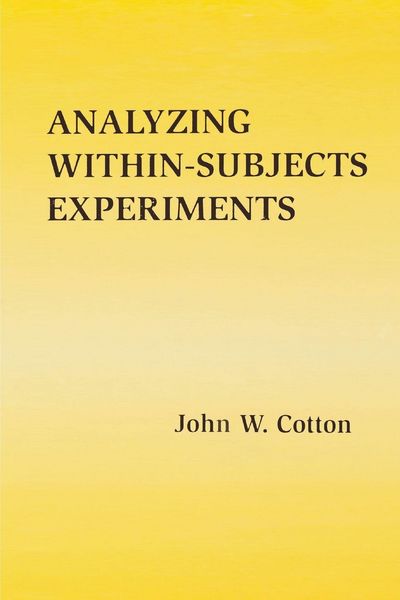 Produktbild: Analyzing Within-subjects Experiments