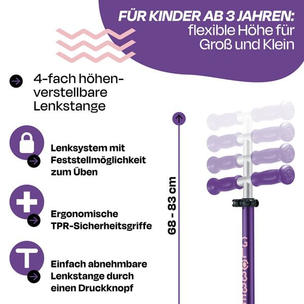 Produktbild: GLOBBER PRIMO FOLDABLE PLUS LIGHTS lila-