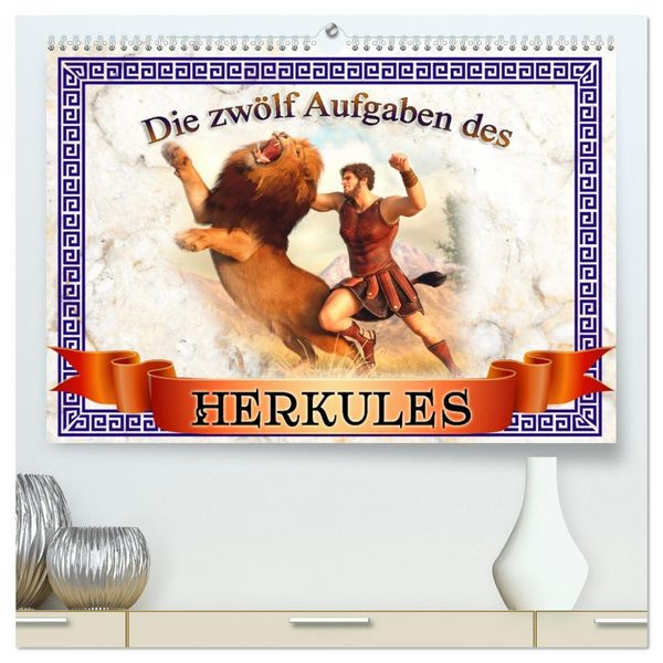 Produktbild: Die zw&ouml;lf Aufgaben des Herkules (hochwertiger Premium Wandkalender 2026 DIN A2 quer), Kunstdruck in Hochglanz