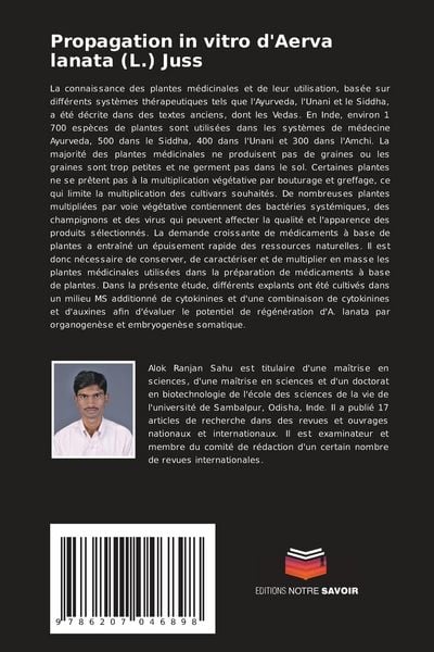 Produktbild: Propagation in vitro d'Aerva lanata (L.) Juss