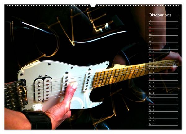 Produktbild: Rockgitarren Power (hochwertiger Premium Wandkalender 2026 DIN A2 quer), Kunstdruck in Hochglanz