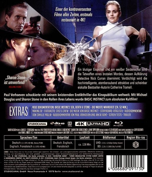 Produktbild: Basic Instinct (4K Ultra HD) (+ Blu-ray)