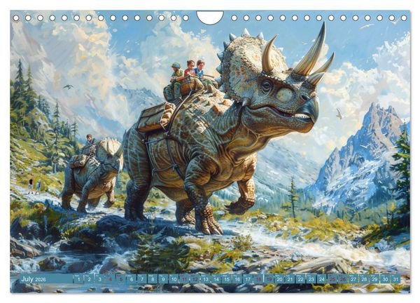 Produktbild: Dinosaur Legends (Wall Calendar 2026 DIN A4 landscape), CALVENDO 12 Month Wall Calendar