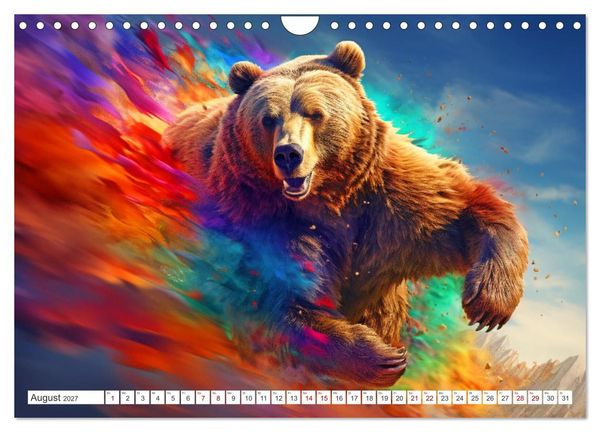 Produktbild: Farbsplash in der Tierwelt (Wandkalender 2027 DIN A4 quer), CALVENDO Monatskalender