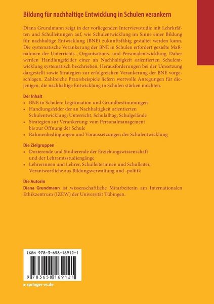 Produktbild: Bildung f&uuml;r nachhaltige Entwicklung in Schulen verankern