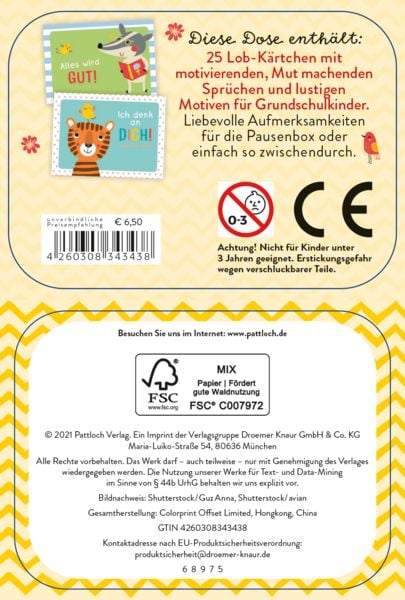 Produktbild: Schulkind! Lob-K&auml;rtchen f&uuml;r die Pausenbox
