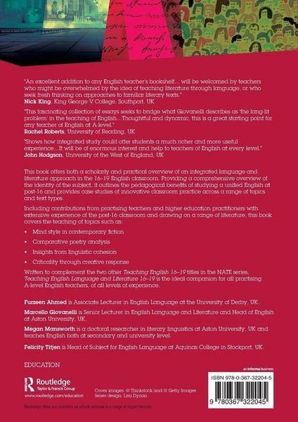 Produktbild: Teaching English Language and Literature 16-19