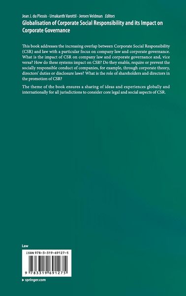 Produktbild: Globalisation of Corporate Social Responsibility and its Impact on Corporate Governance