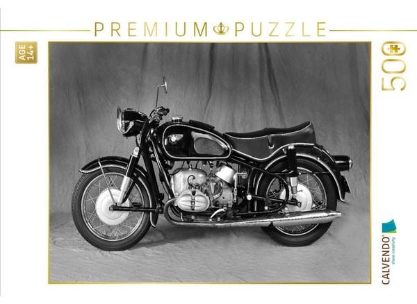 CALVENDO Puzzle Ein Motiv aus dem Kalender BMW R69S in schwarzweiss | 500 Teile Lege-Größe 48 × 36 cm Foto-Puzzle für Erwachsene