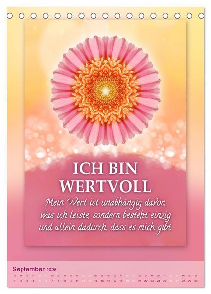 Produktbild: ICH BIN Licht und Liebe - Kalender (Tischkalender 2026 DIN A5 hoch), CALVENDO Monatskalender