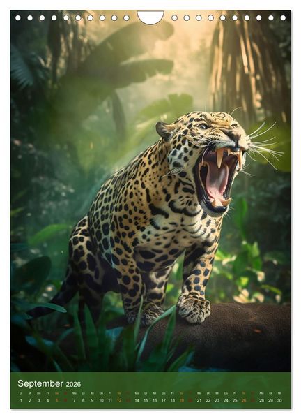Produktbild: Wilde Raubkatzen (Wandkalender 2026 DIN A4 hoch), CALVENDO Monatskalender